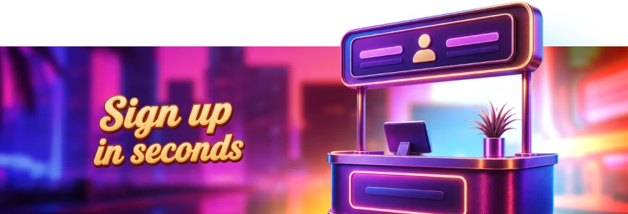 LuckyHills Casino sign up bonus banner